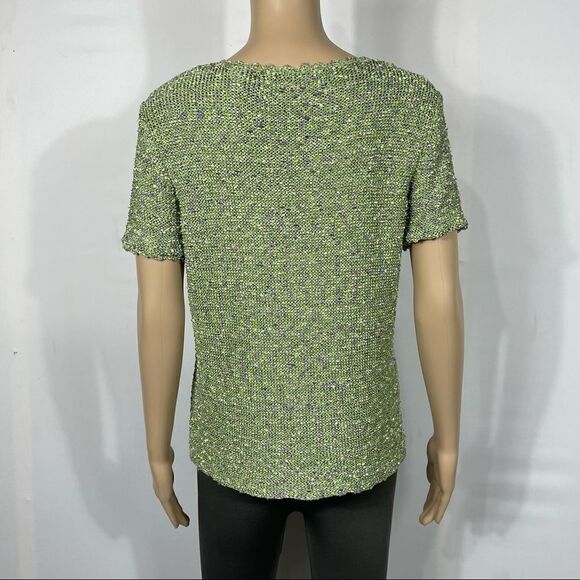 Crazy Horse Collection Green Knitted  Top - Picture 3 of 14